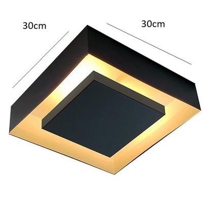 Imagem de Luminária Plafon Luz Indireta Sobrepor 30cm Preto Para 2 Lâmpadas E27