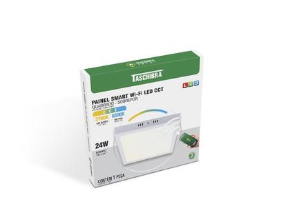 Imagem de Luminária Plafon Painel de LED Inteligente Smart Wi-Fi 24W Quadrado Sobrepor - Taschibra