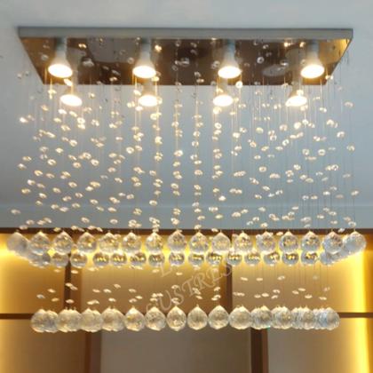 Imagem de Luminária Plafon Teto Retangular Luxuoso Para Sala De Jantar