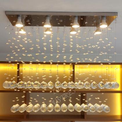 Imagem de Luminária Plafon Teto Retangular Luxuoso Para Sala De Jantar