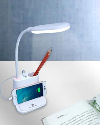 Imagem de Luminária Porta Lápis Usb Touch com Carregador Celular