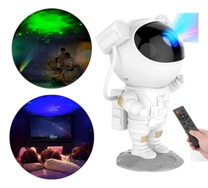 Imagem de Luminária Projetor luzes colorida Astronauta led Nebulosa Rgb