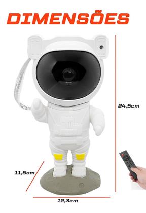 Imagem de Luminária Projetor luzes colorida Astronauta led Nebulosa Rgb