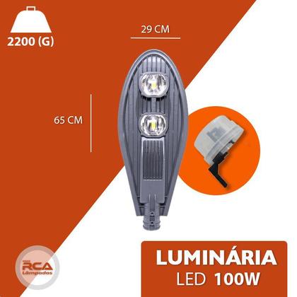 Imagem de Luminária Pública Pétala Fotocélula Led 100W Poste de Rua