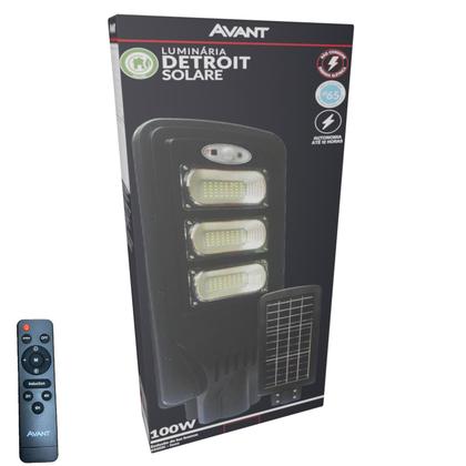 Imagem de Luminaria Publica Solar Detroit 120w Branco Frio 6500K IP65