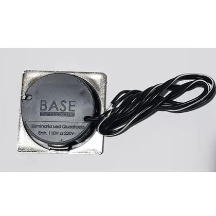 Imagem de Luminária Quadrada Led Para Móveis Branco Frio -13406- Blass Componentes Aro Aluminio Fosco