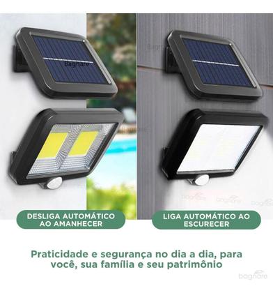 Imagem de Luminária Refletor Solar 200W Sensor Movimento C/Controle