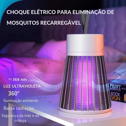 Imagem de Luminaria Repelente de Mosquitos Portátil Com Luz UV Ideal Para Quartos Design Moderno Com Garantia