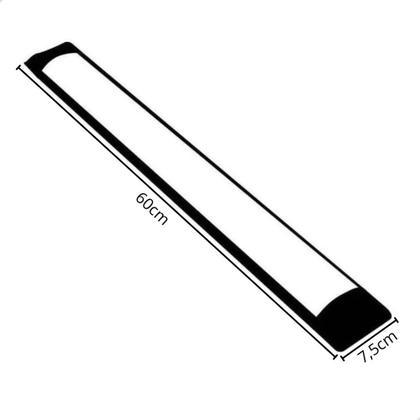 Imagem de Luminária Slim Preta LED Linear Sobrepor 60cm 18W 6500k