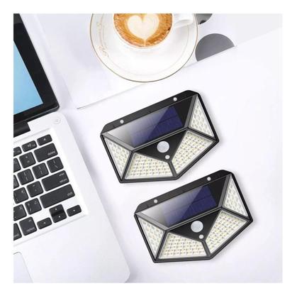 Imagem de Luminária Solar 100 Leds c/ Sensor Presença - À Prova D'Água