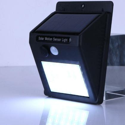 Imagem de Luminária Solar 25 Leds parede Sensor de Presença movimento acendimento automático GT511 - Lorben