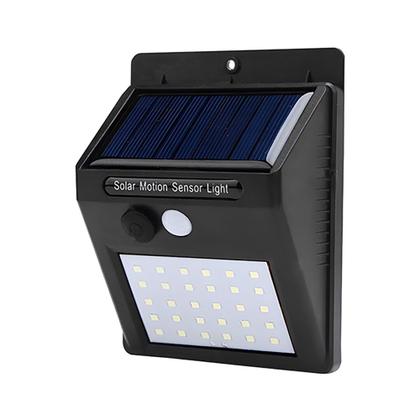 Imagem de Luminária Solar 30 Leds Sensor de Movimento Lâmpada Á Prova D'água para Área Externa Jardim