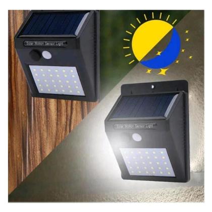 Imagem de Luminária Solar 30 Leds Sensor De Movimento Prova D'Agua