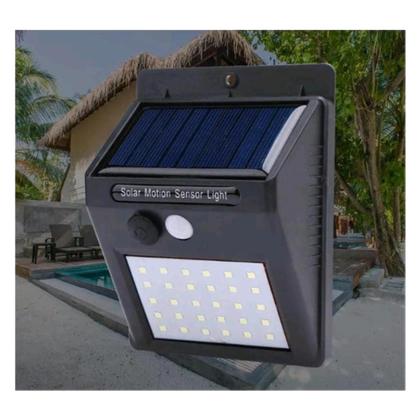 Imagem de Luminária Solar 30 Leds Sensor De Movimento Prova D'Agua