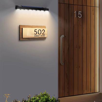 Imagem de Luminária Solar 6 LEDs Sensor 1,2V Arandela de Parede Externa Muro Fachada À Prova DÁgua IP65