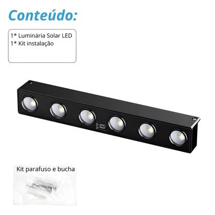 Imagem de Luminária Solar 6 LEDs Sensor 1,2V Arandela de Parede Externa Muro Fachada À Prova DÁgua IP65