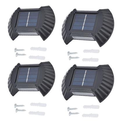 Imagem de Luminaria Solar Arandela Parede Spot Balizador Kit 4 Und Iluminaçao Luz Led Escada Casa Quintal Jardim Segurança Resistente Decorativo