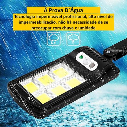 Imagem de Luminária Solar Com 128 LEDs Com Sensor de Presença 200W - DY8790