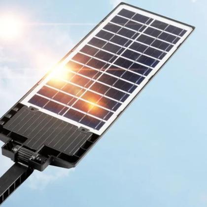 Imagem de Luminária Solar Holofote Poste Refletor 600w 504 Led Potente