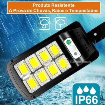 Imagem de Luminária Solar LED 160 COB Parede Refletor Sensor De Presença 200W a Prova D'água DY8786