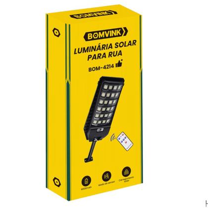 Imagem de Luminária solar led com sensor de movimento 6600mAh - BOM-4214