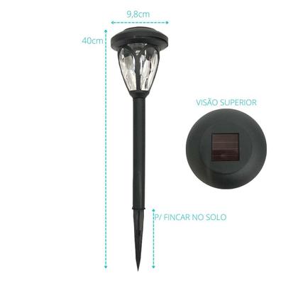 Imagem de Luminária Solar LED Espeto Para Jardim Lâmpada Solar Externa