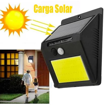 Imagem de Luminaria Solar Led Parede Lampada 48 Leds Sensor Movimento