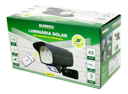 Imagem de Luminaria Solar LED Resistente a Agua Sensor de Presença Sem Fio Ajustavel