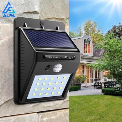 Imagem de Luminaria Solar Luz 30 Led Com Sensor De Presença Automático