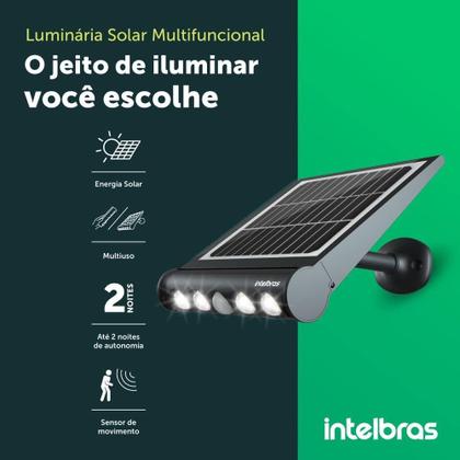 Imagem de Luminária Solar Multifuncional LSM 950 com Sensor de Presença Para Areas Externas Ip 65