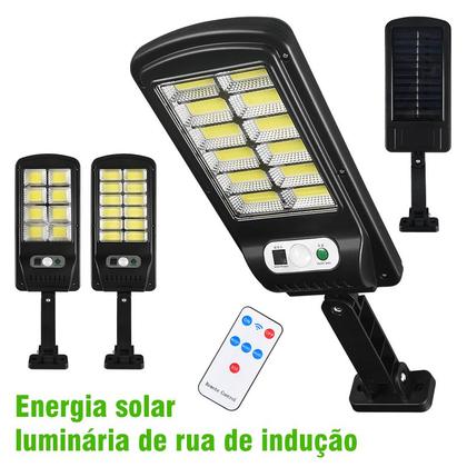 Imagem de Luminária Solar Parede 160 COB Sensor Presença Com 3 Funções