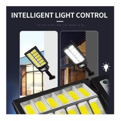 Imagem de Luminária Solar Poste Rua Parede Refletor 288 Led C/ Sensor