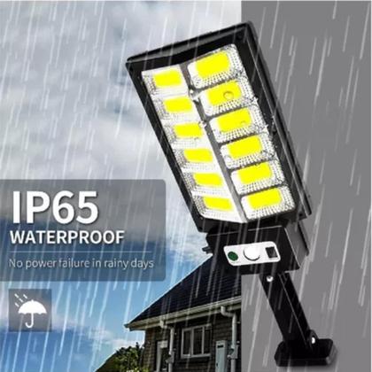 Imagem de Luminária Solar Poste Rua Parede Refletor 288 Led C/ Sensor