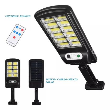 Imagem de Luminária Solar Refletor Poste 150w com Controle e Sensor de Presença Luz Led P/ Jardim Quintal