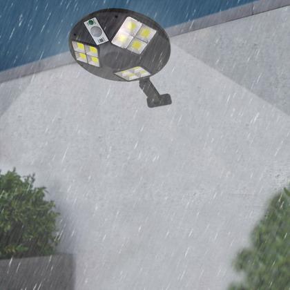 Imagem de Luminaria Solar Sensor Movimento Controle Remoto sem fio 12 leds parede Jardim