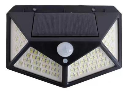 Imagem de Luminaria Solar Sensor Movimento Presença Parede 100 LEDs Lampada Refletor Resistente Agua