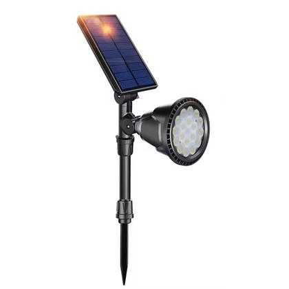 Imagem de Luminaria Solar Spot Arandela LED Espeto Sensor Movimento Presença Angulo Ajustavel Parede Quintal Jardim Garagem Arbusto Iluminaçao Caminho