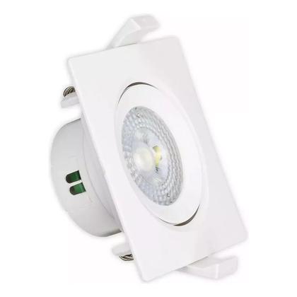 Imagem de Luminária Spot Luz LED Quadrada Luz Fria Iluminação 3W