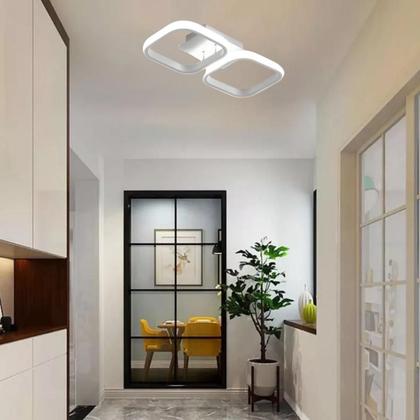 Imagem de Luminária Teto 35,5Cm Quadrado Duplo Led Arandela Parede