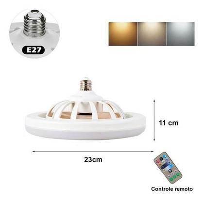 Imagem de Luminária Teto Luz Led Ventilador Lâmpada Silencioso Bivolt