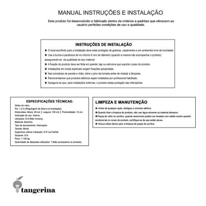 Imagem de Luminaria Teto Pendente Jabuticaba Dourado 7 Globos 5m Fio