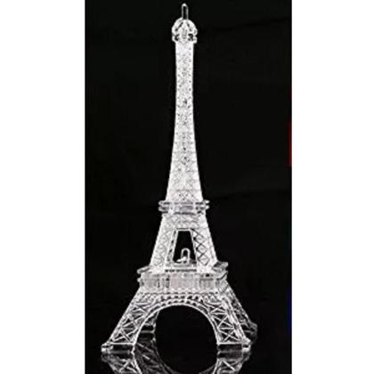 Imagem de Luminária Torre Eiffel 3d Led Abajur Decoração Acrílico Top