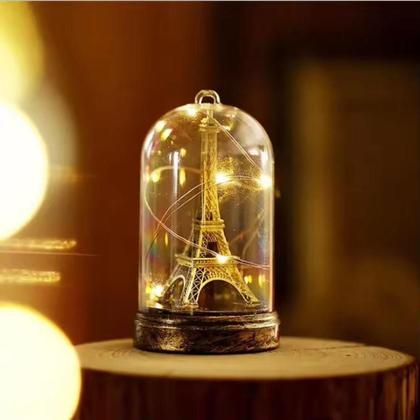 Imagem de Luminaria torre eiffel abajur led mesa paris miniatura quarto sala luz noturna enfeite decoraçao casa