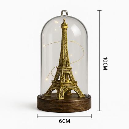 Imagem de Luminaria torre eiffel abajur led mesa paris miniatura quarto sala luz noturna enfeite decoraçao casa