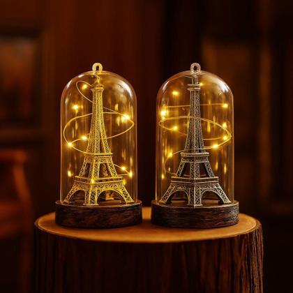 Imagem de Luminaria torre eiffel abajur led mesa paris miniatura quarto sala luz noturna enfeite decoraçao casa