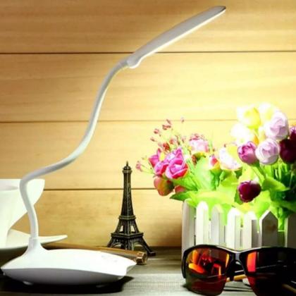 Imagem de Luminaria touch flexivel de mesa para estudos 21 leds sem fio com 3 niveis de luz recarregavel