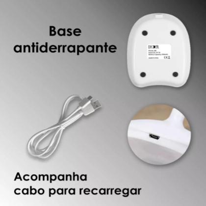 Imagem de Luminaria touch flexivel de mesa para estudos 21 leds sem fio com 3 niveis de luz recarregavel