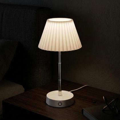 Imagem de Luminária Touch Vintage Abajur De Quarto Clássico Recarregável Led Branco 110v 220v Altura Ajustavél Luz Fria Decoração