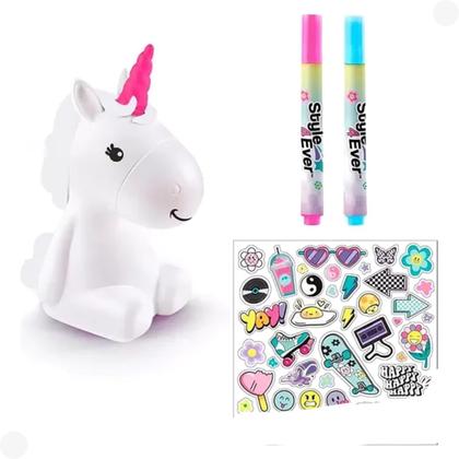 Imagem de Luminária Unicórnio Glow In The Dark Médio C/Decorações F0150-6 - Fun