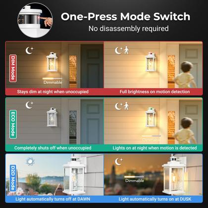 Imagem de Luminária VIANIS com sensor de movimento ajustável branca ao ar livre
